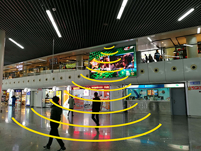 聚音宝定向音响让上海人民广场地铁站LED广告屏不再“沉默”