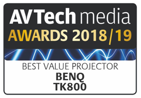 国际大奖认证，明基TK800荣获年度最有价值投影机