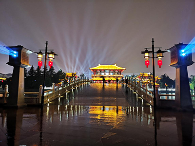华美影像点亮大唐芙蓉园，赢康参与投影设计工作