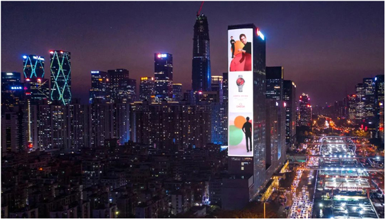 强势吸睛!艾比森3000㎡大屏亮相深圳大中华国际金融中心